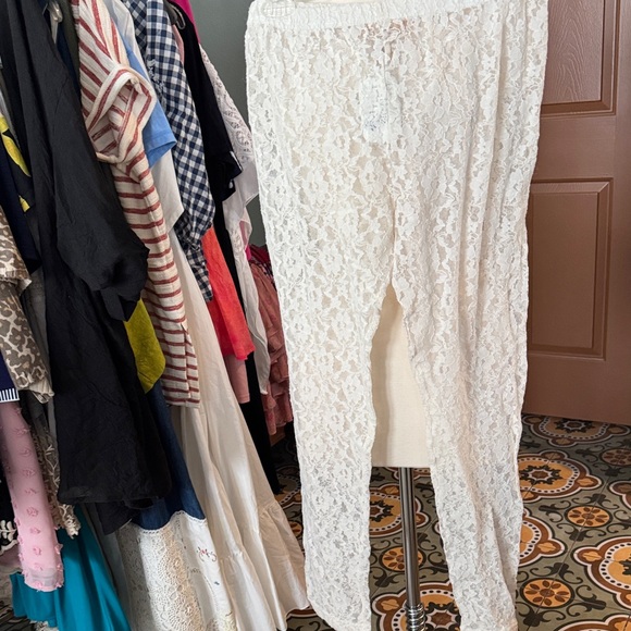 April Cornell White Lace Leggings - Picture 2 of 2